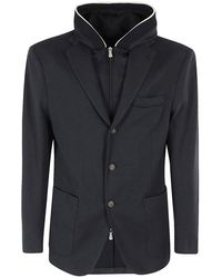 Eleventy - Single-Breasted Jas Met Harnas - Lyst