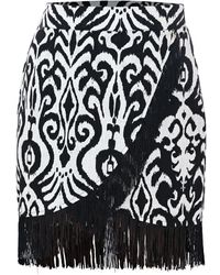 Kocca - Gemustertes Tulpenrock Mit Fransen - Lyst