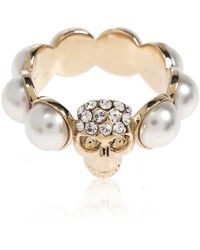 McQueen - Ring Mit Schimmernden Kristallen - Lyst