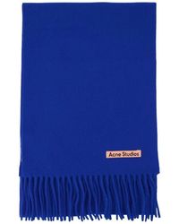 Acne Studios - Blauwe Wollen Sjaal - Lyst