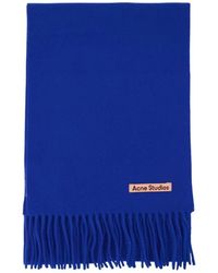 Acne Studios - Blauwe Wollen Sjaal - Lyst