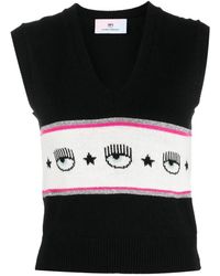 Chiara Ferragni - V-Neck Knitwear - Lyst