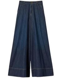 Twinset - Jeans ,Blauw ,Katoen Wide Jeans - Lyst