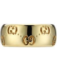 Gucci - Icon 18K Gg Brede Ring - Lyst