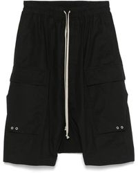 Rick Owens - Korte Broeken ,Zwart ,Katoen Cargo Pods Bermuda Shorts - Lyst