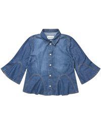 Munthe - Overhemden ,Blauw ,Denim Denim Shirt - Lyst