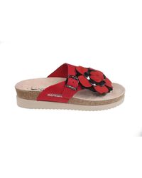 Mephisto - Schoenen ,Rood ,Rode Slide Teen Sandaal Voor Vrouwen - Lyst