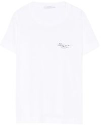 Givenchy - Tops ,Wit ,Katoen T-Shirt Van Katoen Met Stamp Print - Lyst