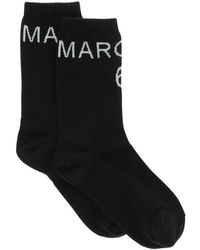 Mujer Ropa de Calcetines y medias de Calcetines Calcetines y medias MM6 by Maison Martin Margiela de Algodón de color Negro 