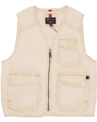 Alpha Industries - Jassen ,Denim Vintage Denim Rits Vest Wit - Lyst