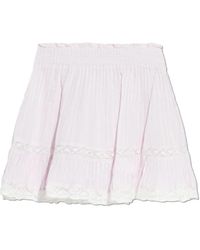 LoveShackFancy - Rokken ,Roze ,Katoen Gloriana Skirt - Lyst