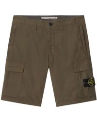 Stone Island - Stretch Katoen Tela Parachute Bermuda - Lyst