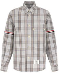 Thom Browne - Oversized Rwb Button-Down Hemd Mit Karomuster - Lyst