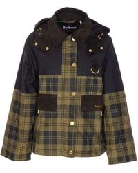 Barbour - Grüne Baumwolljacke Mit Tartanmuster - Lyst