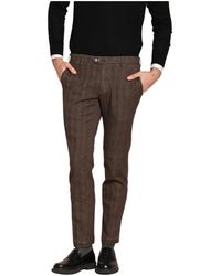 Mason's - Chino Broek Met Prince Of Wales Print - Lyst
