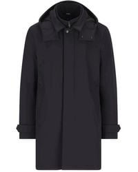 Fay - Jassen ,Zwart ,Parka Met Capuchon En Drukknopen - Lyst
