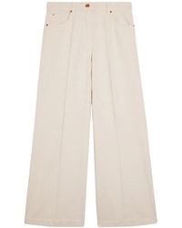 Aspesi - Wide Leg Denim Broek - Lyst