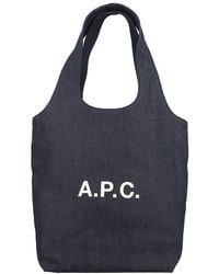 A.P.C. - Indigo denim tote tasche - Lyst