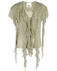 Erika Cavallini Semi Couture - Overhemden ,Groen ,Blouses - Lyst