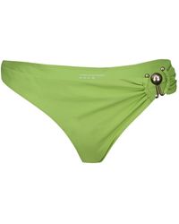Christopher Esber - Badmode ,Groen ,Orbit High-Waisted Bikini Slip Met Gedrapeerde Zijkant - Lyst
