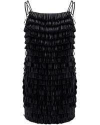 Max Mara - Kleedjes ,Zwart ,Polyester Stretch Cady Mini-Jurk - Lyst