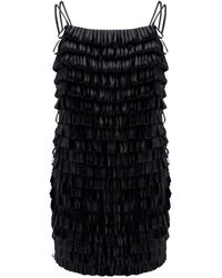 Max Mara - Kleedjes ,Zwart ,Polyester Stretch Cady Mini-Jurk - Lyst