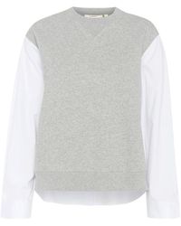 Inwear - Geschichtete weiße bluse mit langen ärmeln - Lyst