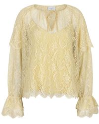 Dante 6 - Boho Gedetailleerde Kanten Top - Lyst