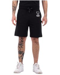 Moschino - Schwarze baumwoll-shorts mit vordertaschen - Lyst