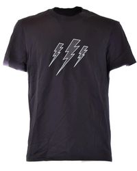 Neil Barrett - Tops ,Zwart ,Stijlvolle T-Shirts Voor Mannen En Vrouwen - Lyst