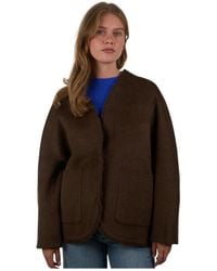 JC Sophie - Jassen ,Bruin ,Wol Felted Boxy Jacket - Lyst