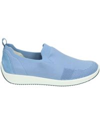 Ara - Hellblaue Slip-On Schuhe Mit Herausnehmbarer Innensohle - Lyst