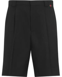 Gucci - Short De Sarga De Mezcla De Lana Con Tribanda, Talla - Lyst