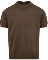Drumohr - Braune t-shirt und polo kollektion - Lyst