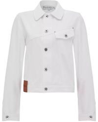 JW Anderson - Jassen ,Wit ,Denim Witte Denim Jack Met Klassieke Details - Lyst