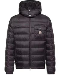 Moncler - Jassen ,Blauw ,Nylon Verith Korte Donsjas Met Capuchon - Lyst