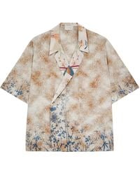 Pierre Louis Mascia - Botanische Print Wrap Shirt - Lyst
