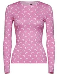Marine Serre - Long Sleeve T-Shirts - Lyst
