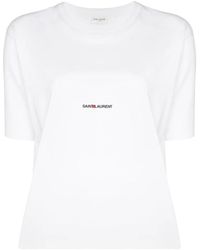 Tシャツ・カットソー Saint Laurent SS25 Cassandra T-shirt (827001Y37ZE 1000) Saint Laurent SS25 Cassandra T-shirt (827001Y37ZE 1000