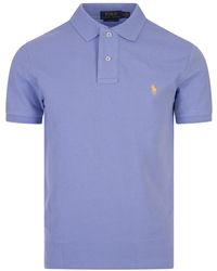 Ralph Lauren - Blaues slim fit polo shirt - Lyst