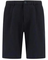 Herno - Korte Broeken ,Blauw ,Katoen Shorts - Lyst