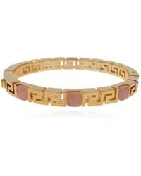 Versace - Accessoires ,Geel ,Leer Greca Armband - Lyst