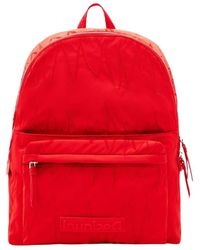 Desigual - Roter print handtasche rucksack mit reißverschlusstaschen - Lyst