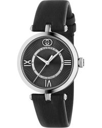 Gucci - Accessoires ,Zwart ,Klassiek Rondschijf Analoog Horloge - Lyst