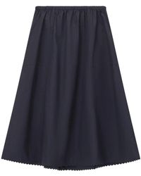 Vince - Rokken ,Blauw ,Katoen Midi Rokken - Lyst