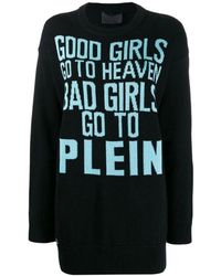 Philipp Plein - Casual schwarzer pullover rundhals - Lyst