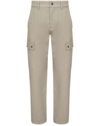 Burberry - Baumwollhose mit druckknöpfen - Lyst