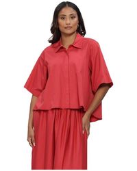 EST'SEVEN - Overhemden ,Rood ,Katoen Alijah Blouse Rnbw - Lyst