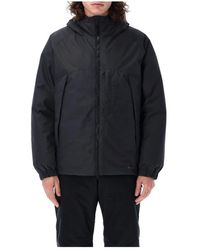 Snow Peak - Jassen ,Zwart ,Polyester Zwarte Donsjas Hoge Kraag - Lyst