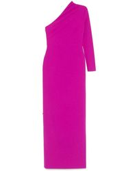Solace London - Fuchsia One-Shoulder Asymmetrisches Kleid - Lyst